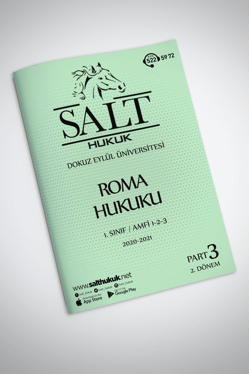 Roma Hukuku Amfi 1-2-3 2. Dönem Part-3 (2020-2021)-DEÜ-Konu Anlatım Kitapçığı